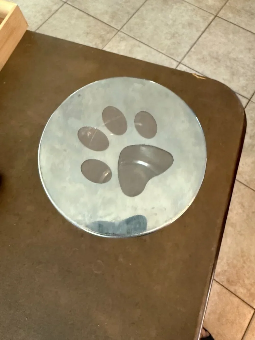 Pet Treat Jar - Pet Paw on Lid - Glass with Metal Lid